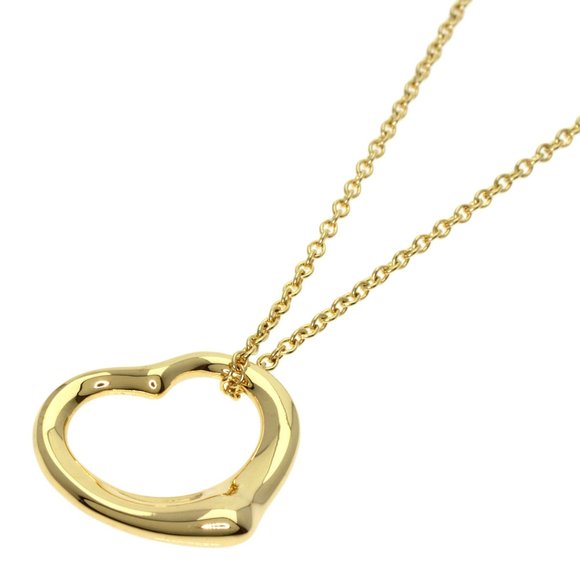 TIFFANY Heart Necklace K18 Yellow Gold Women's &Co. - Picture 5 of 5